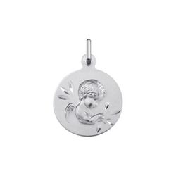 Médaille en or blanc 9 carats Angelito Argyor MRM 16,5 mm (9) 1B430415 Lunette