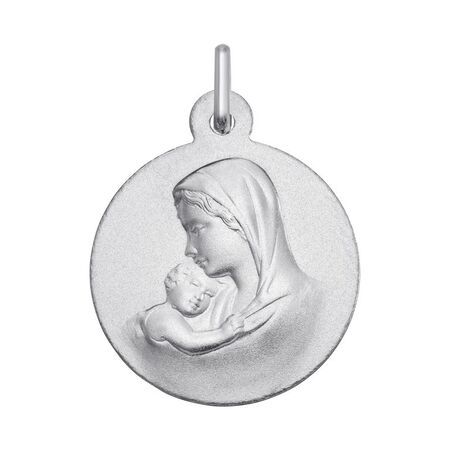 Medalla Oro Blanco 9kts Argyor MRM (9)9KAY3107G Virgen C. Niño Jesús