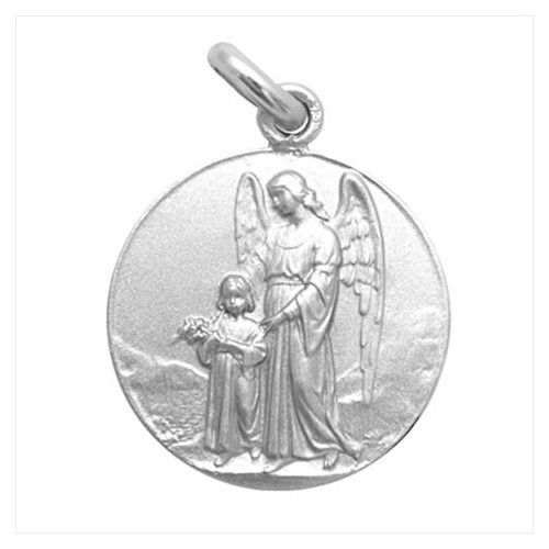 Medalla Plata Angel De La Guarda 20mm MP1/1/14/20/0