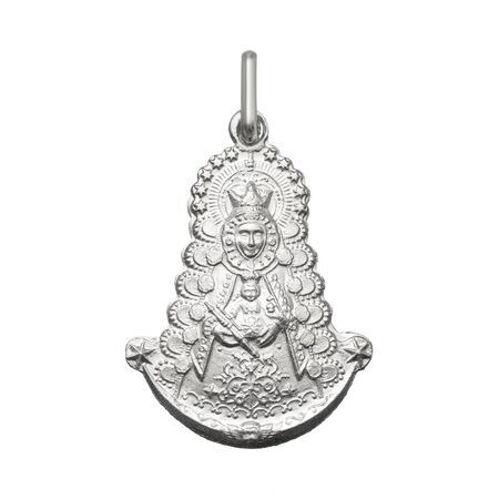 Medalla Plata Argyor MRM AG)1380219 Imagen Silueta Virgen Del Rocio 18mm