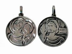 Medalla Plata Arior 1060512PU Escapulario Virgen Jesus