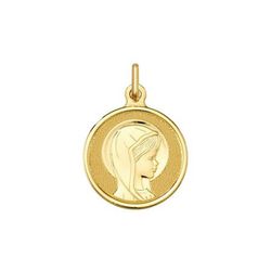 Medalla Plata Dorada Virgen María Argyor MRM 16mm (AG)1166181D Bisel