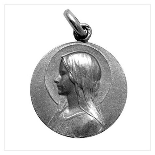Medalla Plata Envejecida Ave Velo 18mm MP1/1/1/18