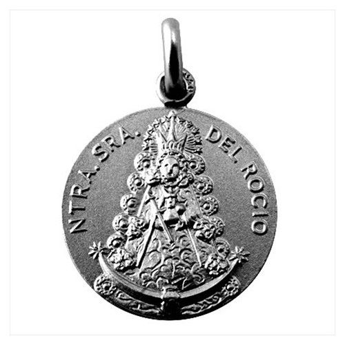 Medalla Plata Envejecida Nuestra Seńora Del Rocio 22mm MP1/1/163/22