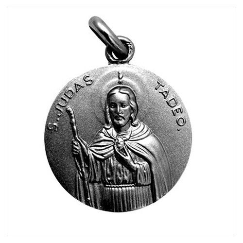 Medalla Plata Envejecida San Judas Tadeo 20mm MP1/1/190/20