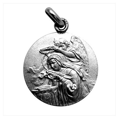 Medalla Plata Envejecida Santa Rita 20mm MP1/1/21/20