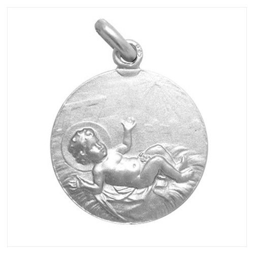 Medalla Plata Nińo Pesebre 20mm MP1/1/15/20/0