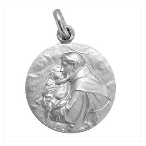 Medalla Plata San Antonio De Padua 20mm MP1/1/7/20/0