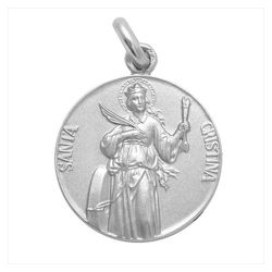 Medalla Plata Santa Cristina 20mm MP1/1/132/20/0