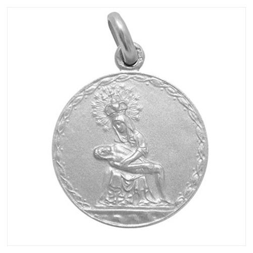 Medalla Plata Virgen De La Piedad 20mm MP1/1/135/20/0