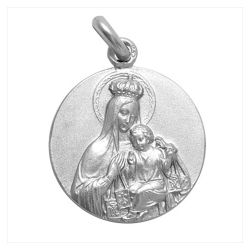 Medalla Plata Virgen Del Carmen 18mm MP1/1/10/18/0