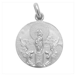 Medalla Plata Virgen Del Pilar 25mm MP1/1/9/25/0
