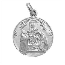 Medalla Plata Virgen Del Rosario 16mm MP1/1/44/16/0