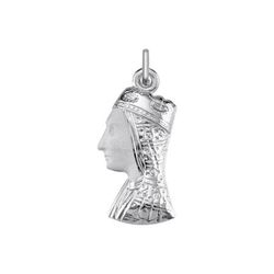Medalla Plata Virgen Montserrat Argyor MRM 21x12mm (AG)1380221 Silueta