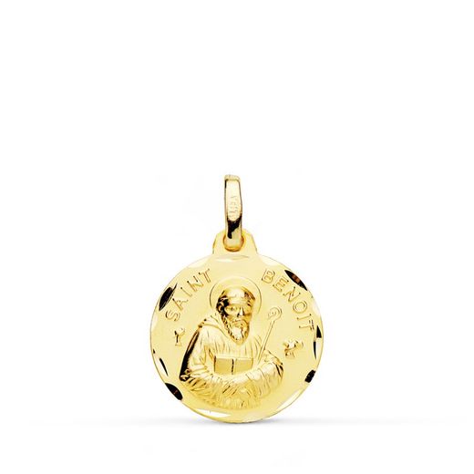 Saint Benoit medalje guld 18kt 16mm 07000831