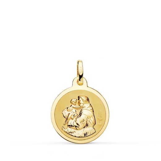 Saint Anthony Gold Medal 18kt Brightness 16mm P8099-816