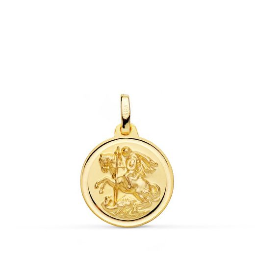 Medalla San Jorge Oro 18kts Bisel 16mm P8088-116