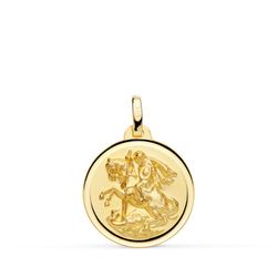 Medalla San Jorge Oro 18kts Bisel 18mm P8088-118