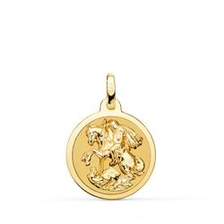 Medalla San Jorge Oro 18kts Brillo 18mm P8088-818