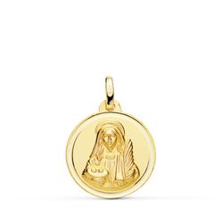 Medalla Santa Lucia Oro 18kts Bisel 18mm 27000167