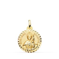 Santiago Apóstol guldmedalje 18k Cross Cut 18mm P2880-918