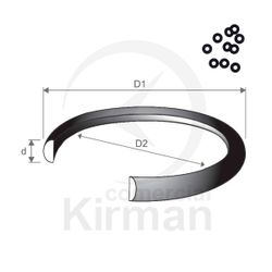 Mini Juntas Caucho 249503 Corona Relojes Impermeables Tipo D 10ud