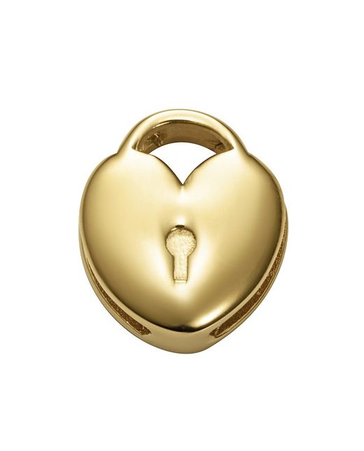 Pulseira feminina com motivo cadeado coração dourado 1358M01012C