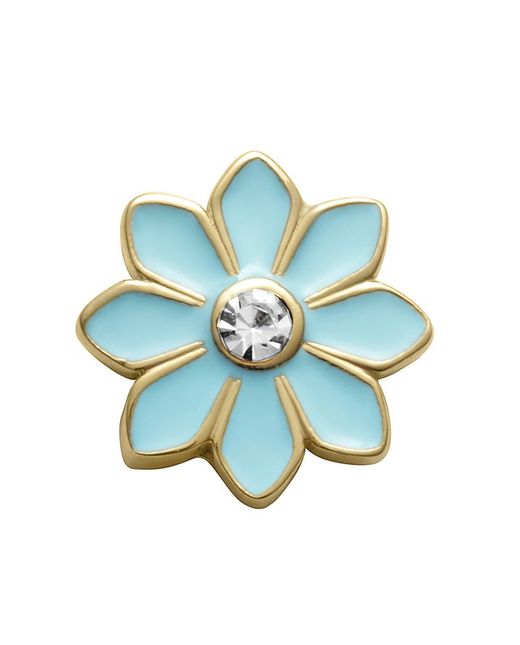 Motivo Pulsera Mujer Flor Dorada Esmalte Azul Circonita 1358M01013F