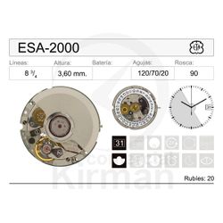 Movimiento Reloj Automático ETA ESA-2000