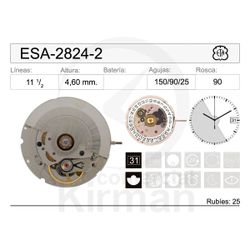 Movimiento Reloj Automático ETA ESA-2824-2