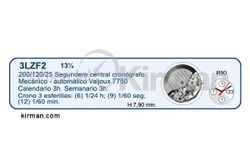 Movimiento Reloj Chrono Automático 3LZF2  Equivalente ETA 7750