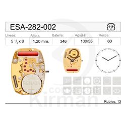 Movimiento Reloj Cuarzo ETA ESA-282-002