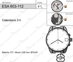Movimiento Reloj Cuarzo ETA ESA-803-112