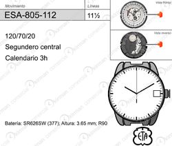 Movimiento Reloj Cuarzo ETA ESA-805-112