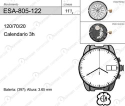 Movimiento Reloj Cuarzo ETA ESA-805-122