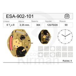 Movimiento Reloj Cuarzo ETA ESA-902-101