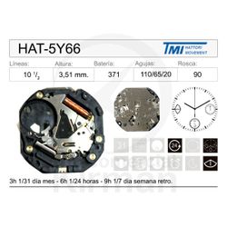 Movimiento Reloj Hattori Cuarzo HAT-5Y66