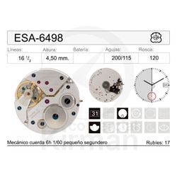 Movimiento Reloj Mecánico Cuerda Manual ETA ESA-6498