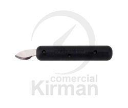 Navaja Acero/Plástico 130mm 48132 Negra Abrir Fondos De Presión Para Zurdos