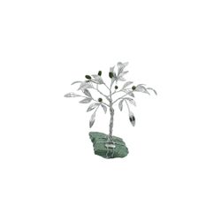 Olivo Latón 20cm NF1031F Aceitunas Verde Base Mineral Verde