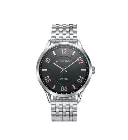 Pack Reloj Viceroy Hombre Acero y Pulsera Piel Negra 401087-99