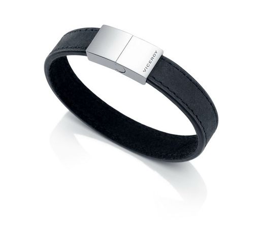 Viceroy herreur i sort læder og sort læderarmbåndspakke 471097-99