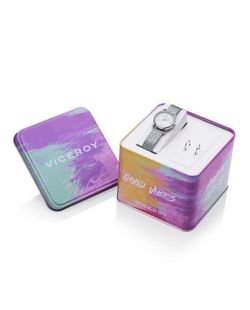 Reloj Viceroy Nińa 41108-05 Acero + Pendientes Cruces