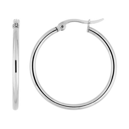Pendientes Acero Argyor MRM Mujer (AC)435218 Aro Liso En Brillo