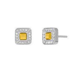 Pendientes Acero Bicolor Dorado Marea Hombre C00101/55 Circonitas