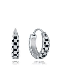 Pendientes Acero Bicolor Negro Viceroy Hombre 1,5cm 14336E01000 Aro