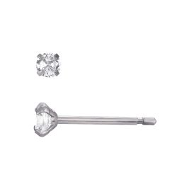Pendientes Acero Circonitas 3mm PAZ0033RHXX03
