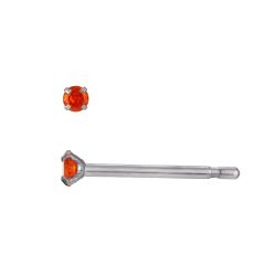 Pendientes Acero Circonitas Naranja 2mm PAZ0033RHZN02