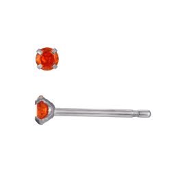 Pendientes Acero Circonitas Naranja 3mm PAZ0033RHZN03