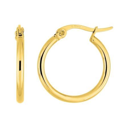 Pendientes Acero Dorado Argyor MRM Mujer (AC)435215 Aro Liso En Brillo